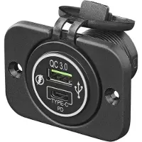 Pricenet Chargeur rapide USB intégré type A+C 2 voies 12/24V 3Am modèle 1
