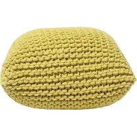 Beliani Ottoman CONRAD Jaune Coton