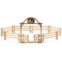 Schleich 42434 Horse Club 42434 Pferdekoppel mit Eingangstor Spielfiguren-Set