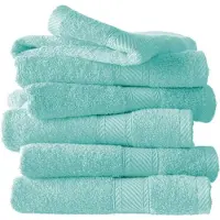 De Witte Lietaer serviette Hélène100 cm coton turquoise 6 pièces