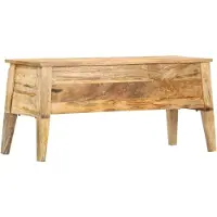 vidaXL Coffre de rangement 99 x 35 x 48 cm bois massif mangue