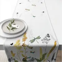Ambiente Chemin De Table En Coton Libellules 40 X 150 Cm