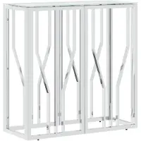 vidaXL Table console 70x30x70 cm acier inoxydable et verre