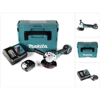 Makita DGA 511 RF1J Meuleuse d'angle sans fil 18V 125mm Brushless + 1x Batterie 3,0Ah + Chargeur + Coffret Makpac