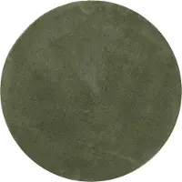 vidaXL Tapis HUARTE à poils courts doux et lavable vert forêt Ø 80 cm