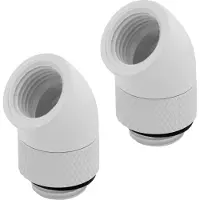 Corsair Hydro X Series 45° Rotary Adapter Liquid Cooling System Fitting Argenté