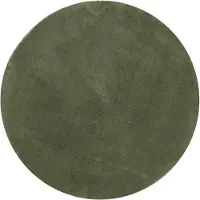 vidaXL Tapis HUARTE à poils courts doux et lavable vert forêt Ø 120 cm