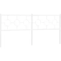 vidaXL Tête de lit de rechange en métal blanc 200 cm
