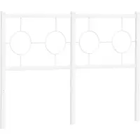 vidaXL Tête de lit de rechange en métal blanc 120 cm