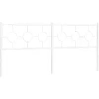 vidaXL Tête de lit de rechange en métal blanc 193 cm