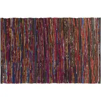 Beliani Tapis multicolore/noir 160 x 230 cm à poils courts BARTIN (230 x 160 cm)