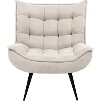 Beliani Fauteuil En Tissu Beige Clair Alvesta