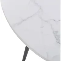 Beliani Table De Salle À Manger Effet Marbre Ronde D 120 Cm Odeon