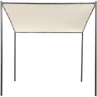 Beliani Tonnelle De Jardin 282 X 294 Cm Beige Vimino