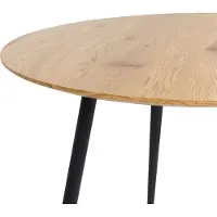 Beliani Table À Manger Bois Clair D 100 Cm Bjorka