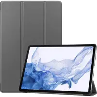 Just in Case Smart Tri-Fold Samsung Galaxy Tab S8 Plus / S7 Plus / S7 FE Book Case Gris