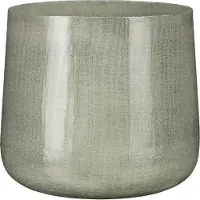 Mica Decorations Pot de fleurs - - H24 x Ø26 cm - Métal - Gris clair