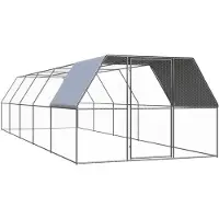 vidaXL Cage à poules d'extérieur 3x10x2 m Acier galvanisé