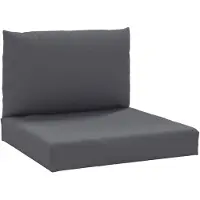 vidaXL Coussins de palette lot de 2 anthracite tissu oxford