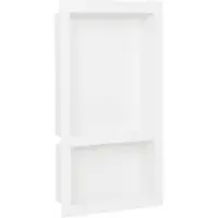 vidaXL Niche de douche avec 2 compartiments blanc brillant 41x69x9 cm