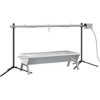 vidaXL Barbecue grillade set de cuisson automatique en acier inoxydable