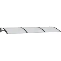vidaXL Auvent de porte Noir 300x100 cm Polycarbonate