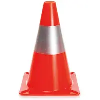 Perel Cône réfléchissant rouge/argent - 30 cm