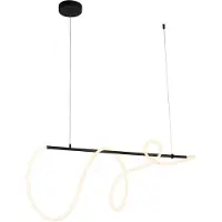 QAZQA Suspension design noire avec LED à intensité variable 3 niveaux - Danisha