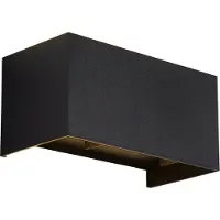 QAZQA Applique murale extérieure noire avec LED 4 lumières IP54 - Edwin