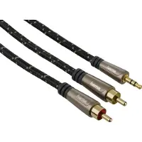 Hama Câble audio 3.5 mm Jack 2RCA 1.5 m Brun