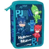Diakakis trousse à crayons PJ Masks garçons 21 cm polyester bleu 31 pièces