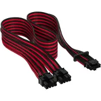 Corsair Câble Premium à gaine individuelle 12+4 broches PCIe Gen 5 12VHPWR 600W, Type 4, NOIR/ROUGE (CP-8920334)
