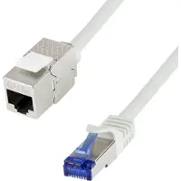 Logilink Câble patch point de consolidation, CAT.6a, S/FTP, gris, 3 m