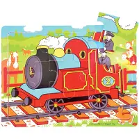 Bigjigs Casse-tête en bois Train - 9 pièces