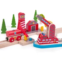 Bigjigs Pompiers du rail Sauveteurs en mer