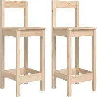 vidaXL Chaises de bar 2 pcs. 40x41,5x112 cm pin massif