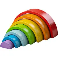 Bigjigs Baby Arc-en-ciel pliant en bois petit