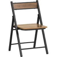 SoBuy Chaise Pliante Bois et Métal Style Industriel