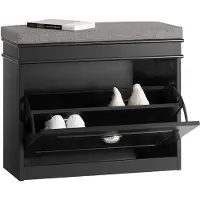 SoBuy Banc à Chaussures avec Assise et Abattant