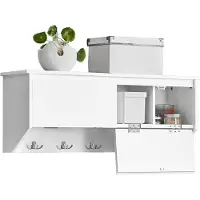 SoBuy Porte-manteau mural avec 2 portes et 5 crochets doubles - 78x20x30 cm - Max. 25KG - Blanc
