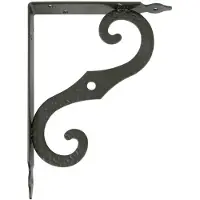 AMIG Support mural 2-10 203 Étagères Noir Acier (25 x 19 cm)
