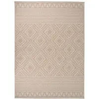 vidaXL Tapis à tissage plat d'extérieur 200x280 cm Rayures brunes