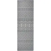 vidaXL Tapis à tissage plat d'extérieur 80x250 cm Rayures bleues