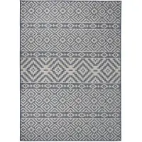 vidaXL Tapis à tissage plat d'extérieur 200x280 cm Rayures bleues