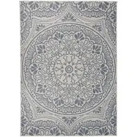 vidaXL Tapis d'extérieur Tissu plat 200x280 cm Motif bleu