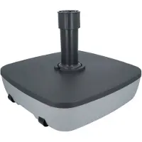 Eda 19637 G.BT EDA Pied de parasol, plastique, carré, avec roulettes