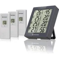 Bresser Thermohygromètre Quadro - Thermohygromètre pour 4 points de mesure