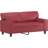 vidaXL Canapé 2 places vin rouge 120 cm similicuir