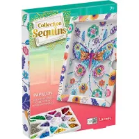 Lansay Loisir Créatif - Papillons - Illustration avec Sequins - Pour Enfant - Blanc