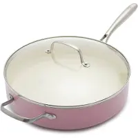 Leben Po le sauter antiadh sive GreenLife Artisan Healthy Ceramic 5QT Jumbo Cooker